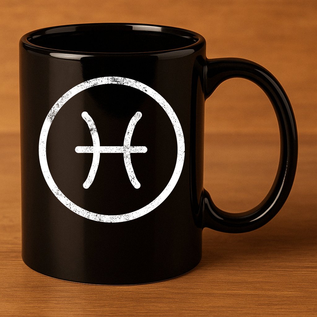 Pisces Sign Logo  11oz C Handle Ceramic Mug