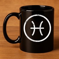Pisces Sign Logo  11oz C Handle Ceramic Mug