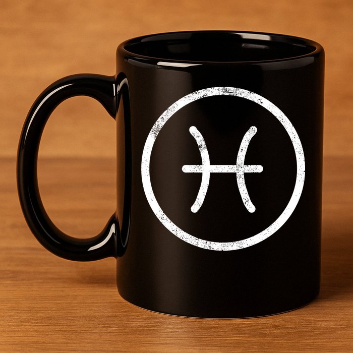 Pisces Sign Logo  11oz C Handle Ceramic Mug