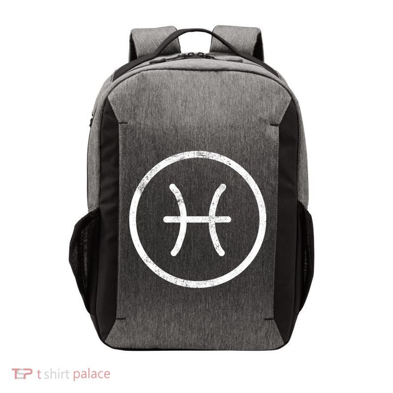 Pisces Sign Logo  Vector Backpack