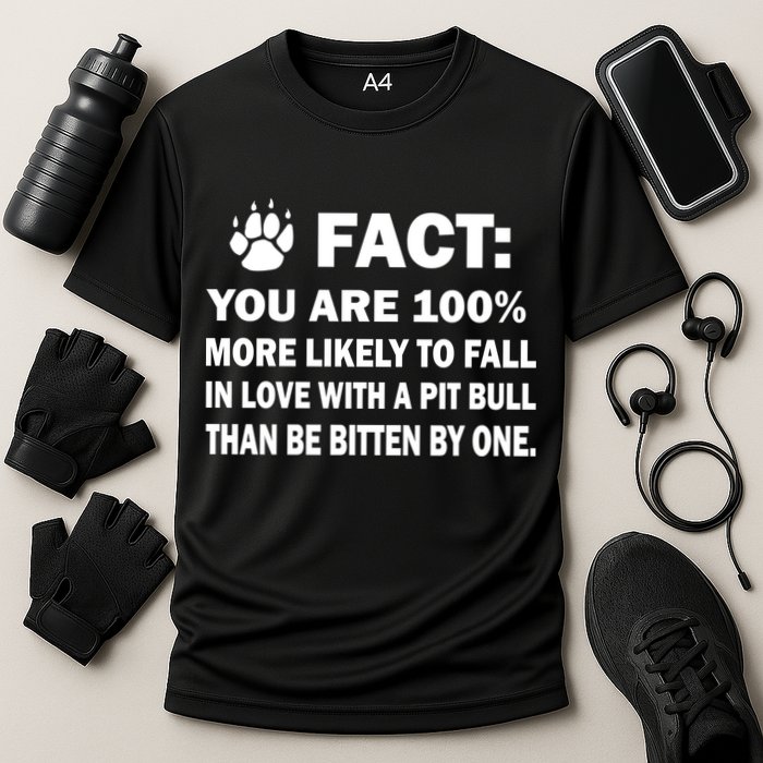 Pit Bull Funny Fact Cooling Performance Crew T-Shirt
