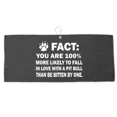 Pit Bull Funny Fact Large Microfiber Waffle Golf Towel