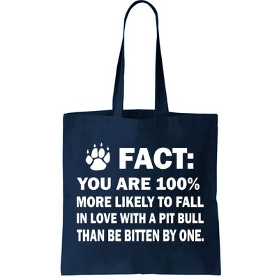 Pit Bull Funny Fact Tote Bag