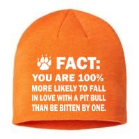Pit Bull Funny Fact Sustainable Beanie
