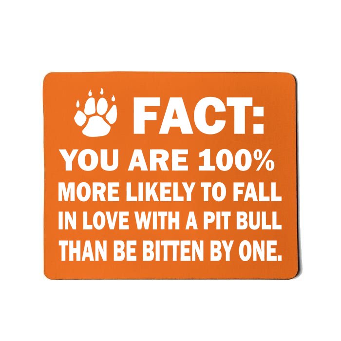 Pit Bull Funny Fact Mousepad