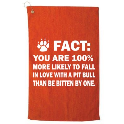 Pit Bull Funny Fact Platinum Collection Golf Towel