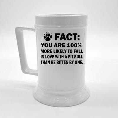 Pit Bull Funny Fact Beer Stein