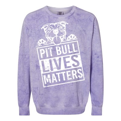 Pit Bull Lives Matters Colorblast Crewneck Sweatshirt