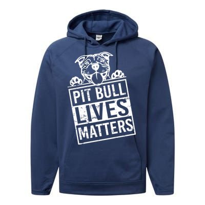 Pit Bull Lives Matters Performance Fleece Hoodie