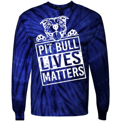 Pit Bull Lives Matters Tie-Dye Long Sleeve Shirt