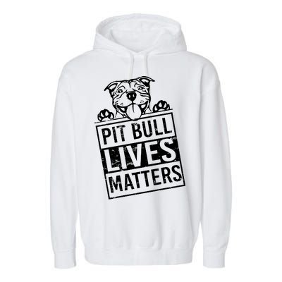 Pit Bull Lives Matters Garment-Dyed Fleece Hoodie