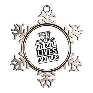 Pit Bull Lives Matters Metallic Star Ornament