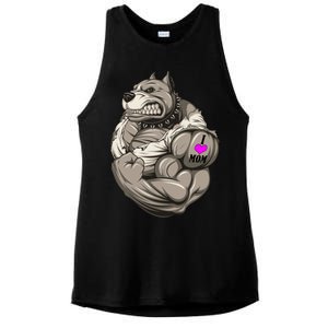 Pit Bull Loves Mom Ladies PosiCharge Tri-Blend Wicking Tank