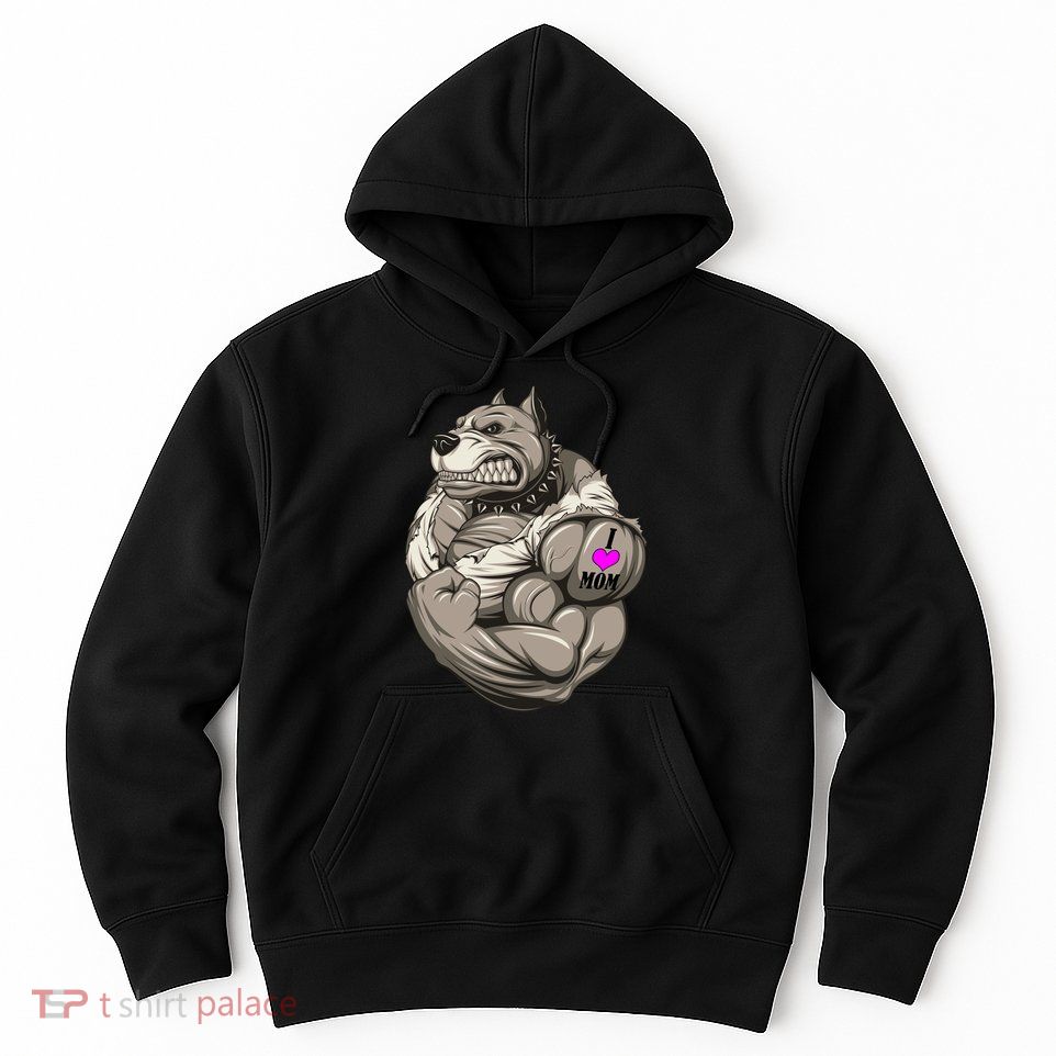 Pit Bull Loves Mom Hoodie