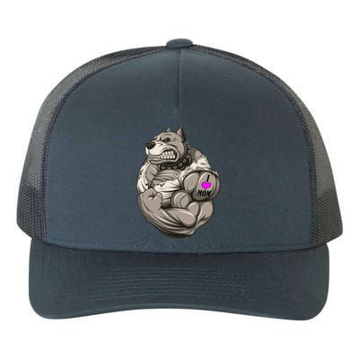 Pit Bull Loves Mom Yupoong Adult 5-Panel Trucker Hat