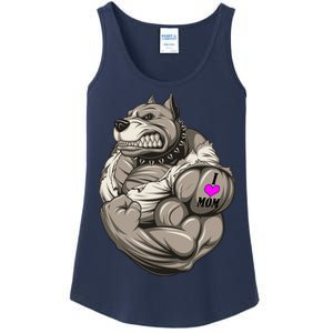 Pit Bull Loves Mom Ladies Essential Tank