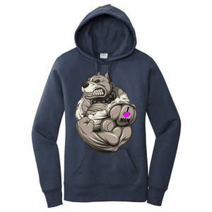 Pit Bull Loves Mom Women's Pullover Hoodie