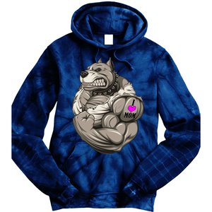 Pit Bull Loves Mom Tie Dye Hoodie