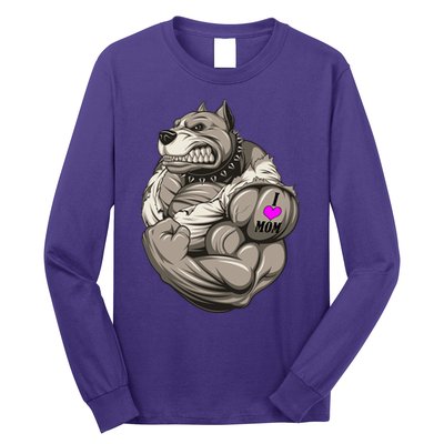 Pit Bull Loves Mom Long Sleeve Shirt
