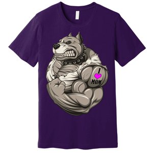 Pit Bull Loves Mom Premium T-Shirt