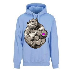 Pit Bull Loves Mom Unisex Surf Hoodie