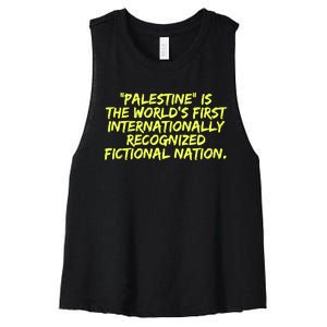 Palestine Is The WorldS First International Recognized Fictional Nation Women's Racerback Cropped Tank