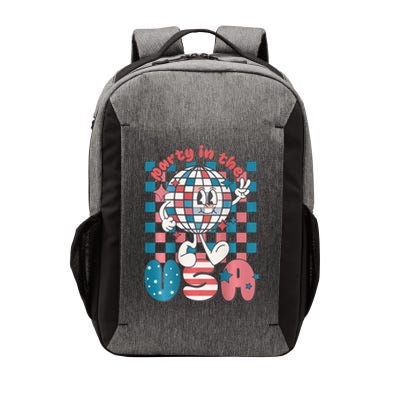 Party In The USA 4th Of July Patriotic Disco Ball Retro Vector Backpack