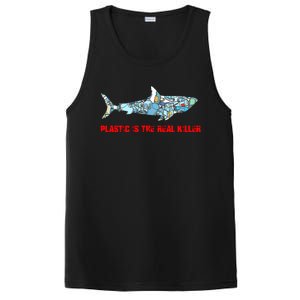 Plastic Is The Real Killer Costume Shark Save Ocean Cool Gift PosiCharge Competitor Tank