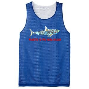 Plastic Is The Real Killer Costume Shark Save Ocean Cool Gift Mesh Reversible Basketball Jersey Tank