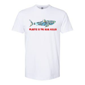 Plastic Is The Real Killer Costume Shark Save Ocean Cool Gift Softstyle CVC T-Shirt