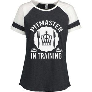 Pitmaster In Training Bbq Enthusiast Design Enza Ladies Jersey Colorblock Tee