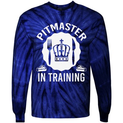 Pitmaster In Training Bbq Enthusiast Design Tie-Dye Long Sleeve Shirt