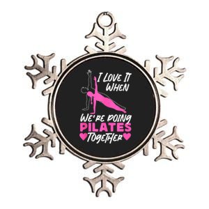 Pilates Instructor Teacher Friends Besties Buddies I Love It Metallic Star Ornament