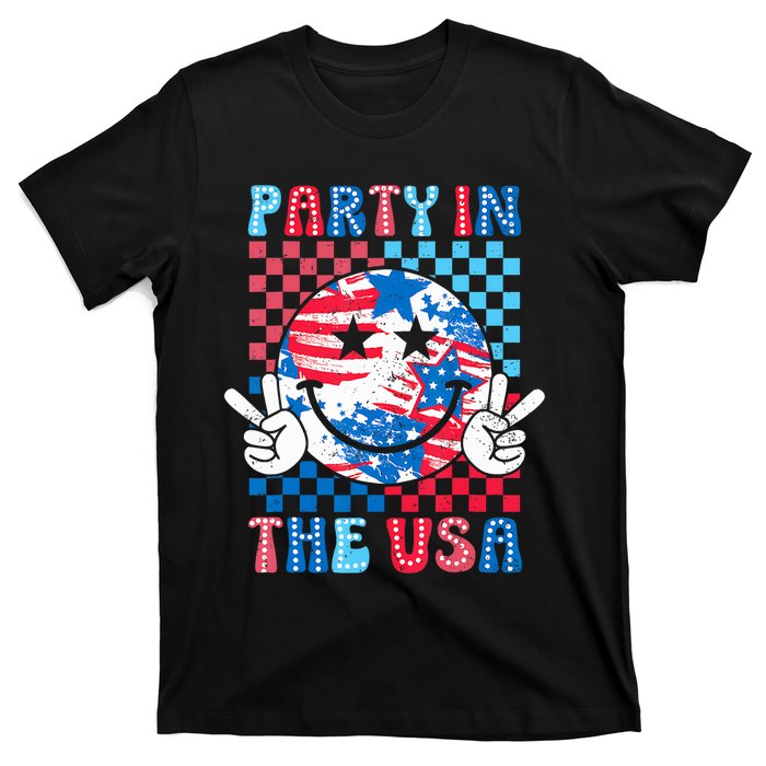 Party In The Usa 4th Of July Preppy Smile T-Shirt