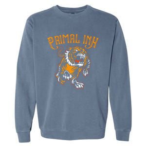 Primal Ink Tattoo Lovers Fierce Tiger Gift Garment-Dyed Sweatshirt