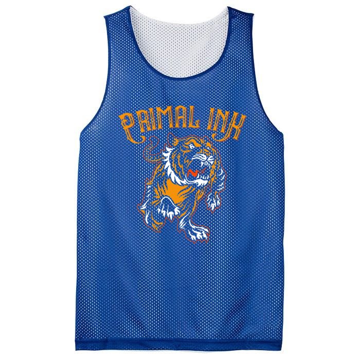 Primal Ink Tattoo Lovers Fierce Tiger Gift Mesh Reversible Basketball Jersey Tank