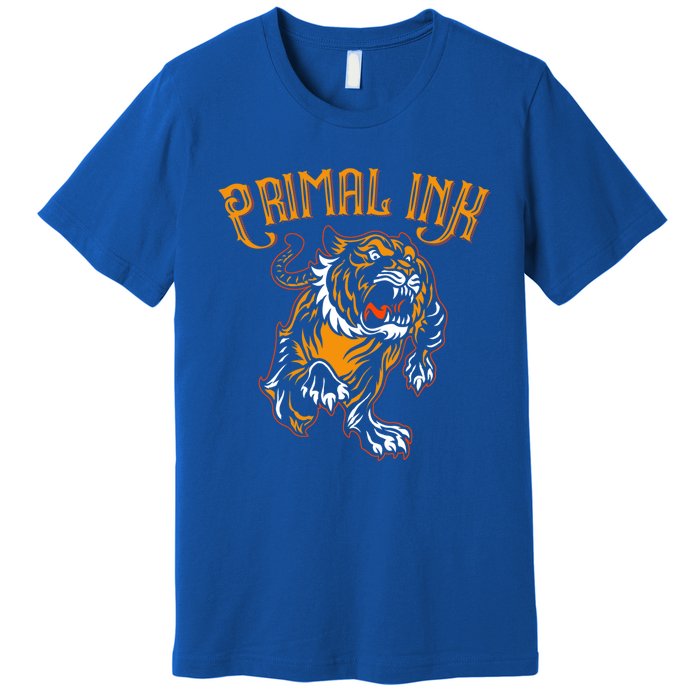 Primal Ink Tattoo Lovers Fierce Tiger Gift Premium T-Shirt