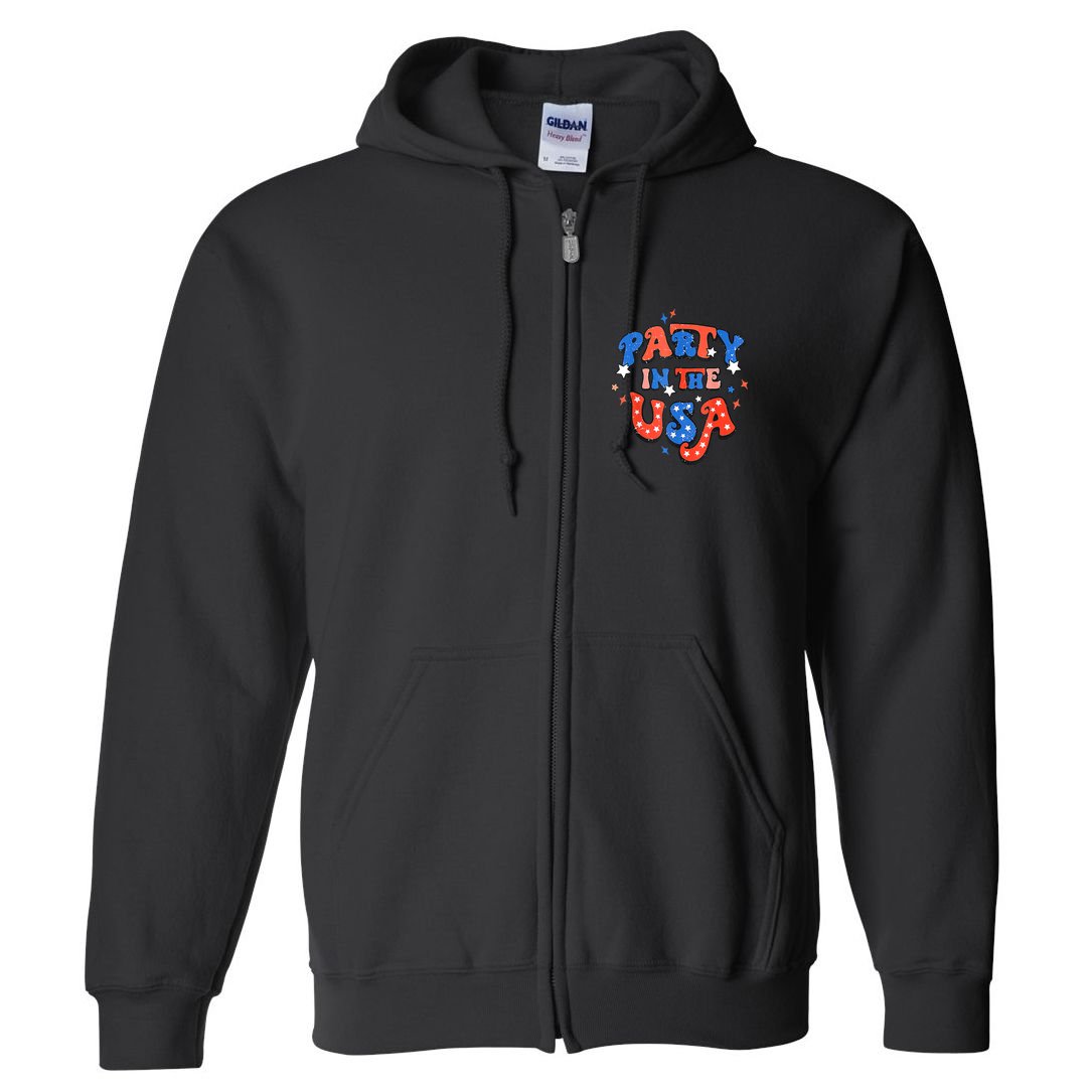 Party In The USA 4th Of July Independence Day USA Vintage Full Zip Hoodie