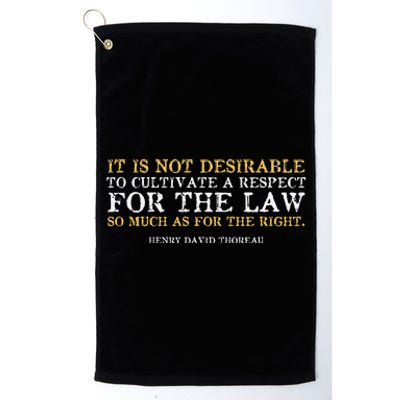 Philosophical Inquiry Truth Over Law Platinum Collection Golf Towel