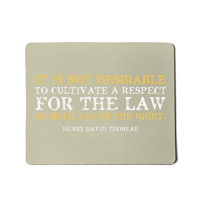 Philosophical Inquiry Truth Over Law Mousepad