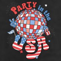 Party In The USA 4th Of July America Independence Disco Adult Drive Performance Visor