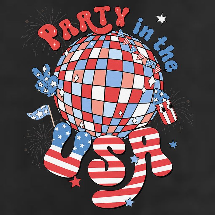 Party In The USA 4th Of July America Independence Disco Adult Drive Performance Visor