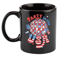 Party In The USA 4th Of July America Independence Disco 11oz C Handle Ceramic Mug