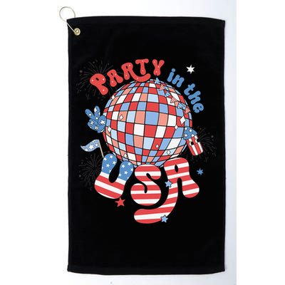 Party In The USA 4th Of July America Independence Disco Golf Towel