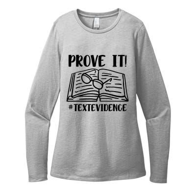 Prove It Text Evidence Womens CVC Long Sleeve Shirt