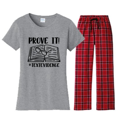 Prove It Text Evidence Women's Flannel Pajama Set