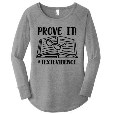 Prove It Text Evidence Women's Perfect Tri Tunic Long Sleeve Shirt