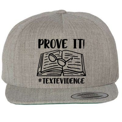 Prove It Text Evidence Wool Snapback Cap