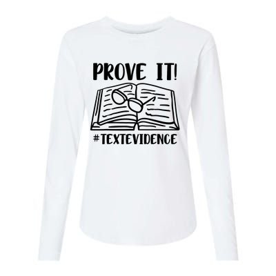 Prove It Text Evidence Womens Cotton Relaxed Long Sleeve T-Shirt