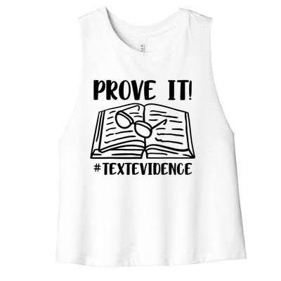 Prove It Text Evidence Women's Racerback Cropped Tank